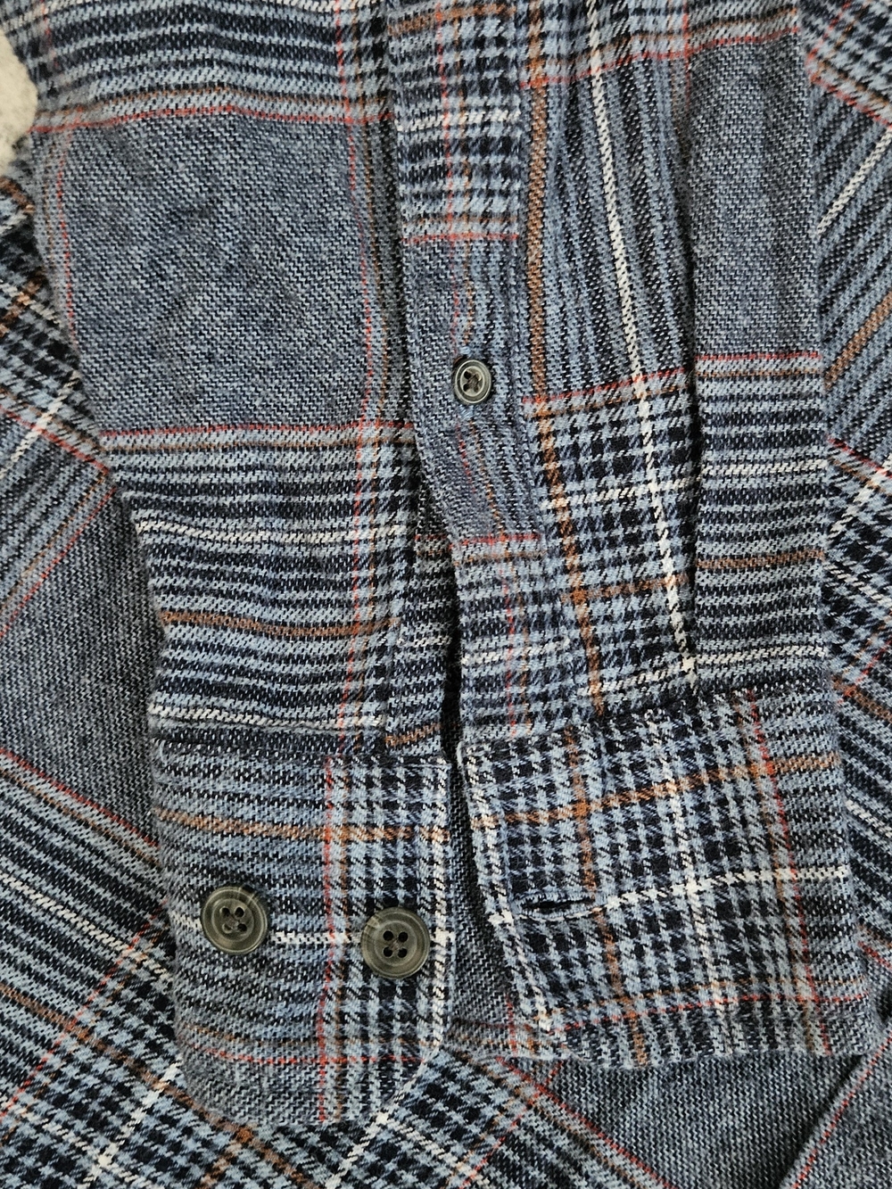 Eddie Bauer Blue Plaid Button-Up Shirt - Picture 5 of 8